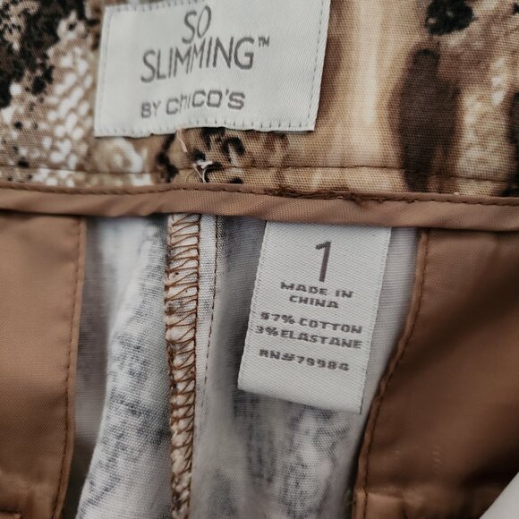 Chico's Animal Print Crops - Picture 2 of 3